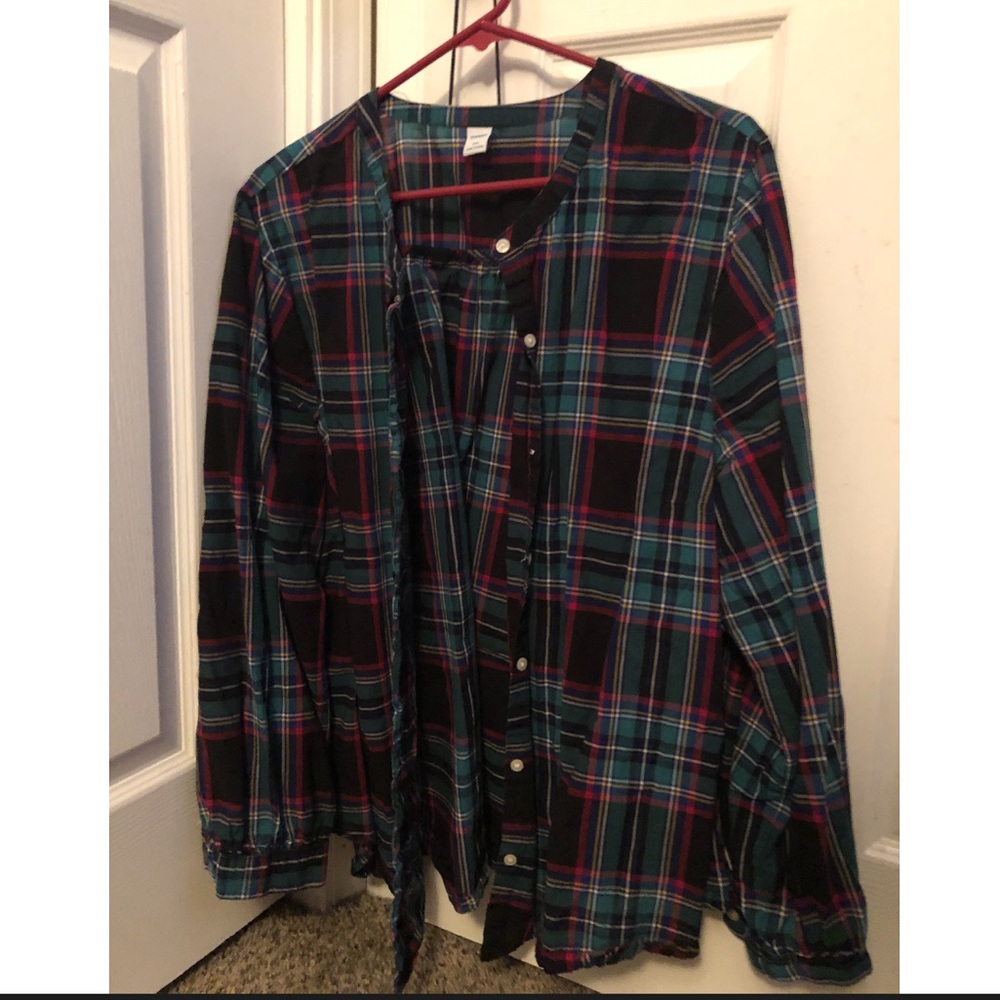 Button down plaid shirt